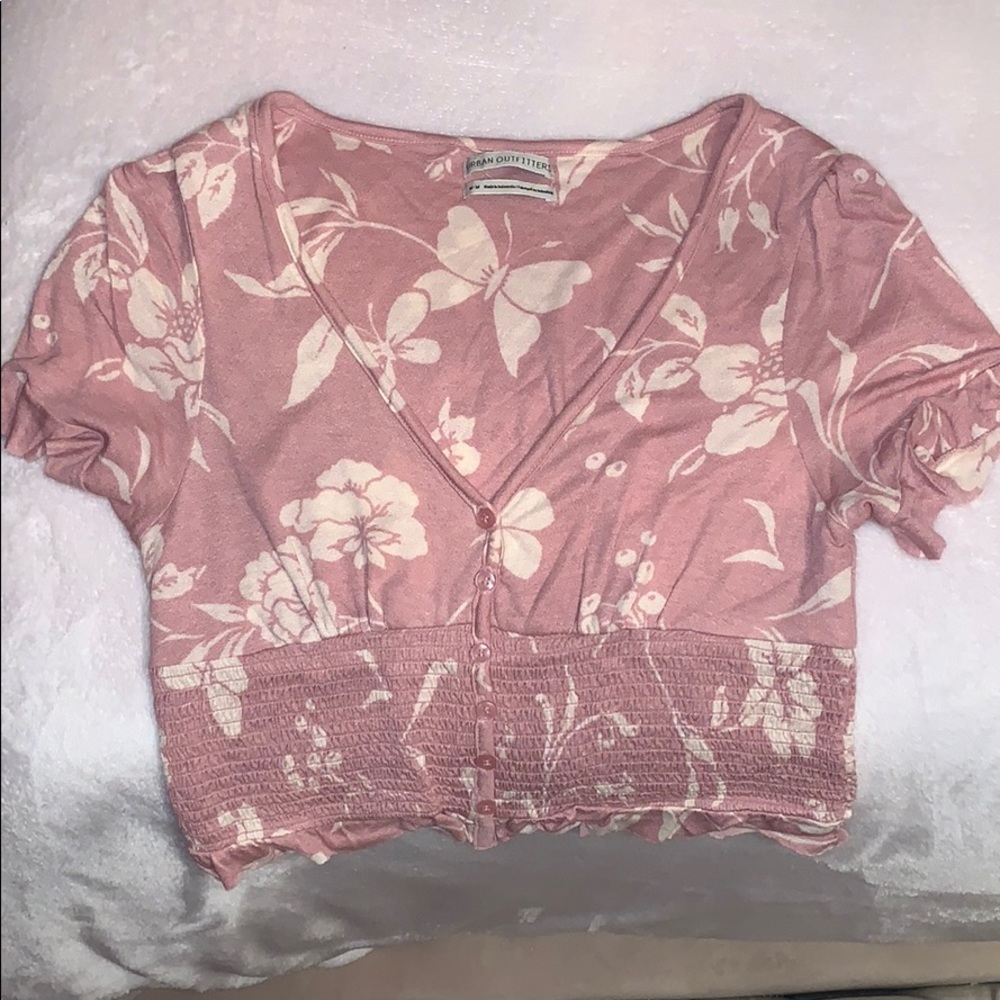 Urban outfitters pink crop top